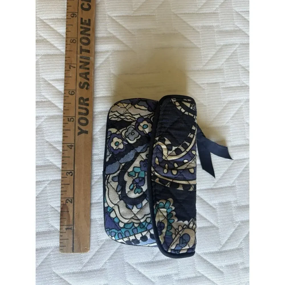 Vera Bradley Blue Floral Paisley ID Wallet Coin Purse Card Holder - Picture 3 of 9